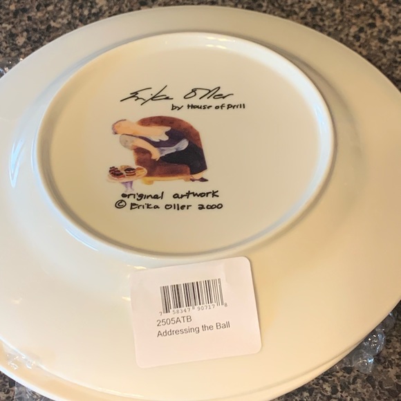 Erika Oller by House of Prill Set of 3 Women Playing Golf 7.5" Dessert Plates - Picture 2 of 5